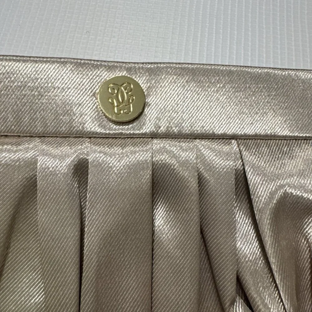 GUERLAIN Champagne Gold Silky Satin Clutch Makeup Cosmetic Bag NEW Without Tags